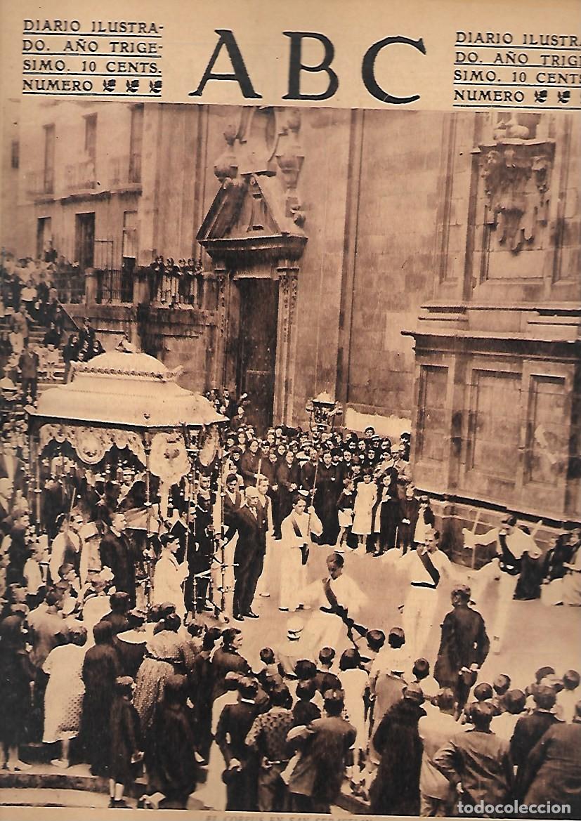 Coleccionismo de Revistas y Peri&oacute;dicos: PERIODICO ABC MADRID-SEVILLA 5 DE JUNIO DE 1934 N9681 EL CORPUS EN SAN SEBASTIAN.A-ABC-0466