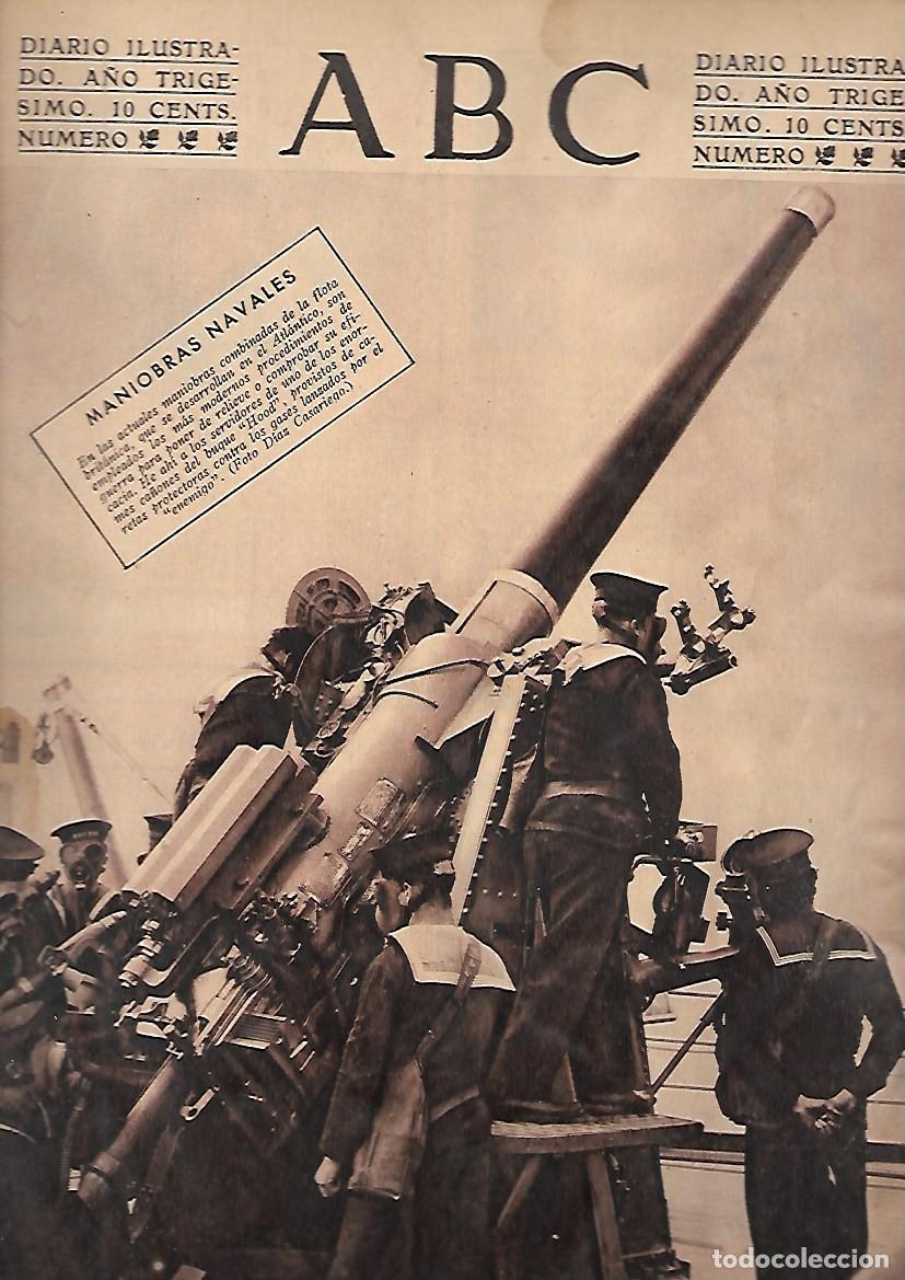 Coleccionismo de Revistas y Peri&oacute;dicos: PERIODICO ABC MADRID-SEVILLA 11 DE ABRIL DE 1934 N&ordm;9643 MANIOBRAS NAVALES.A-ABC-0467