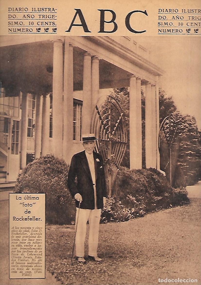Coleccionismo de Revistas y Peri&oacute;dicos: PERIODICO ABC MADRID-SEVILLA 23 DE JUNIO DE 1934 N&ordm;9697 ULTIMA FOTO DE ROCKEFELLER.A-ABC-0472