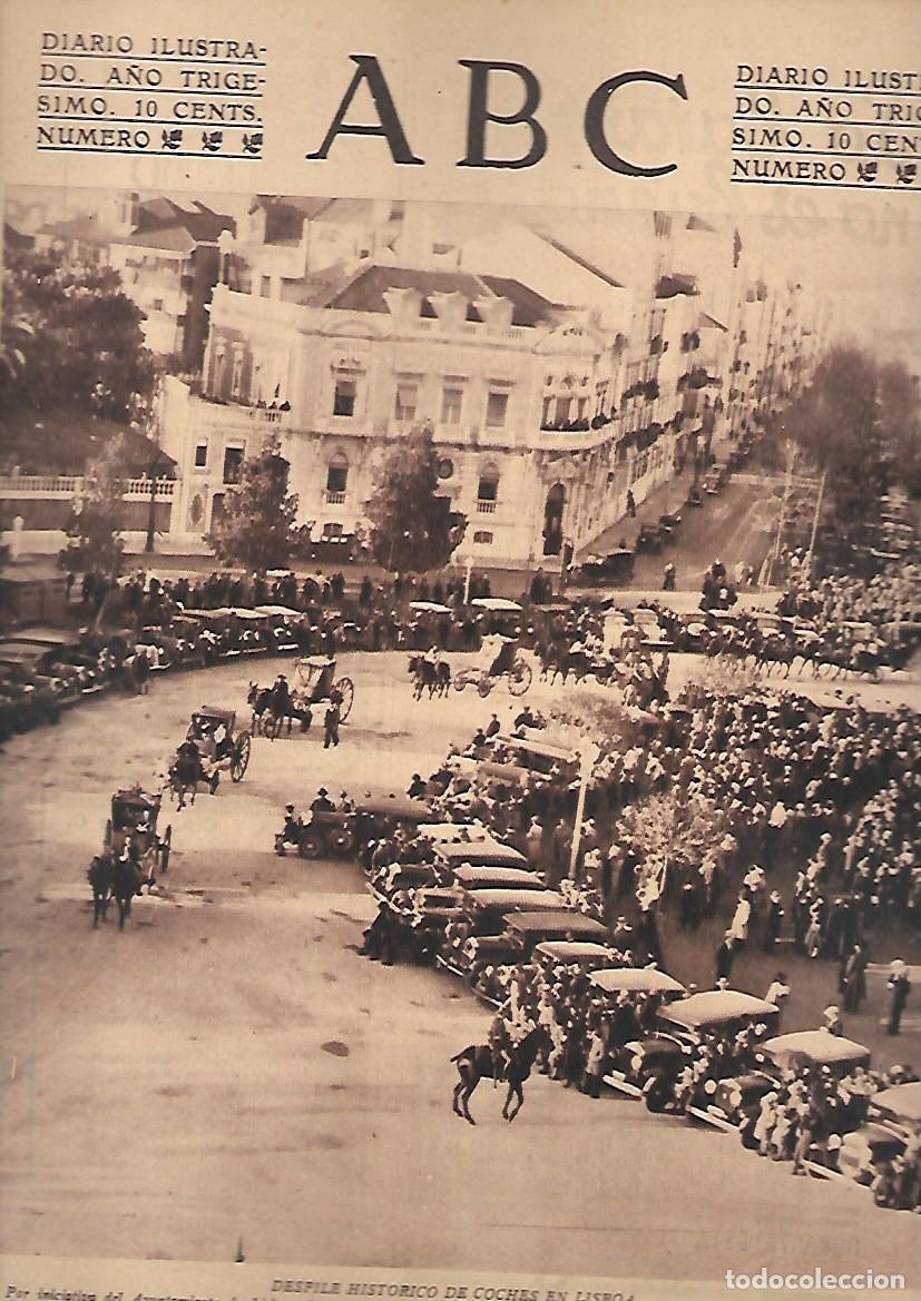 Coleccionismo de Revistas y Peri&oacute;dicos: PERIODICO ABC MADRID-SEVILLA 3 DE FEBRERO DE 1934 N&ordm;9587 DESFILE DE COCHES EN LISBOA.A-ABC-0480