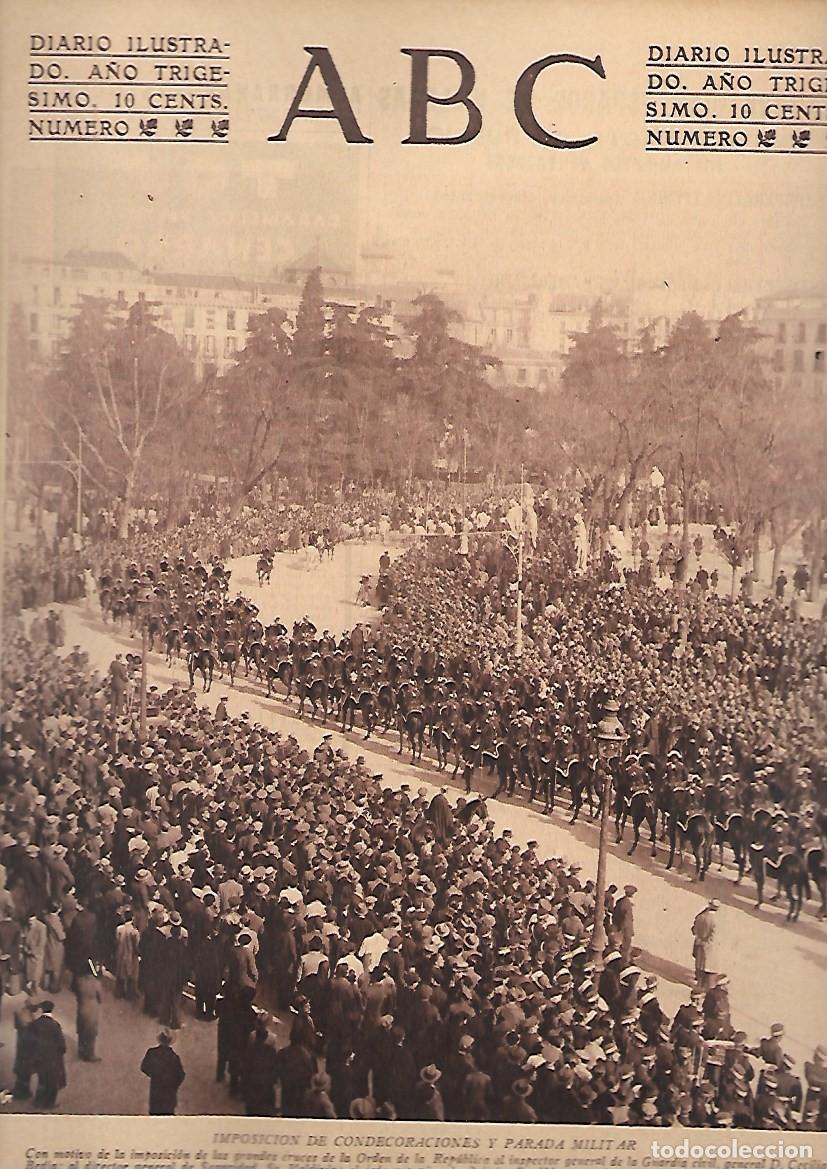 Coleccionismo de Revistas y Peri&oacute;dicos: PERIODICO ABC MADRID-SEVILLA 9 DE FEBRERO DE 1934 N&ordm;9592 CONDECORACIONES Y PARADA MILITAR.A-ABC-0483