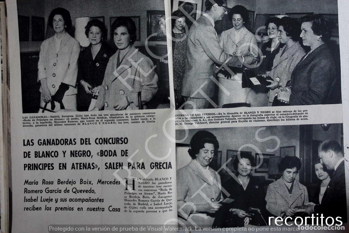 Coleccionismo de Revistas y Peri&oacute;dicos: maria rosa berdejo boix mercedes romero garcia de quevedo isabel lueje aviaco atenas concurso boda r