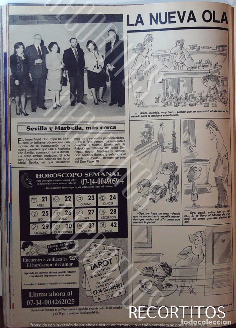 Coleccionismo de Revistas y Peri&oacute;dicos: HOTEL MELIA DON PEPE MARBELLA MARISOL SIMON ANTONIO BURGOS CONDE DE PERLAC
