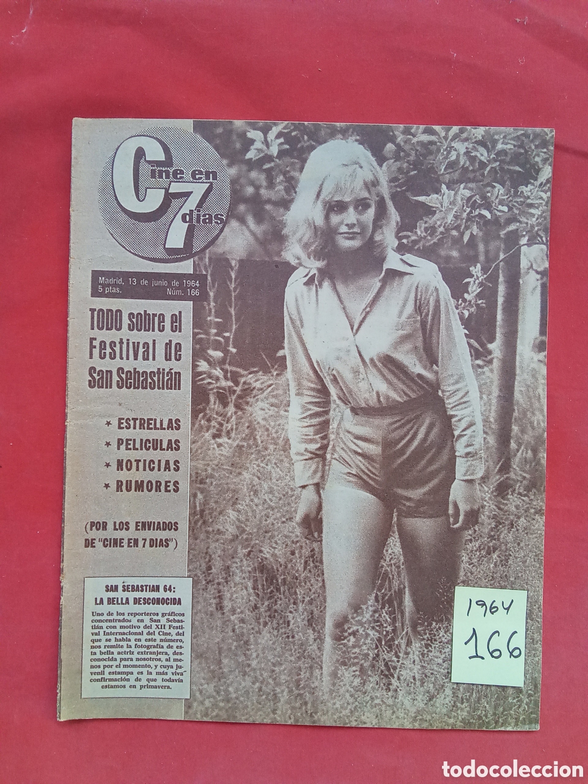 Coleccionismo de Revistas y Peri&oacute;dicos: CINE EN 7 DIAS . N&deg;. 166. 1964. /.13 /6.
