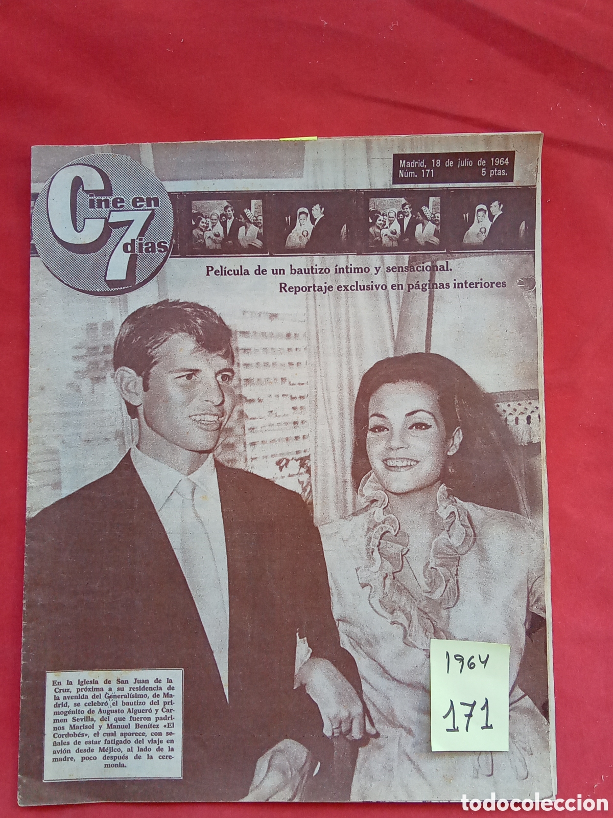 Collezionismo di Riviste e Giornali: CINE EN 7 DIAS . N&deg;. .171 1964. /.18 /7.