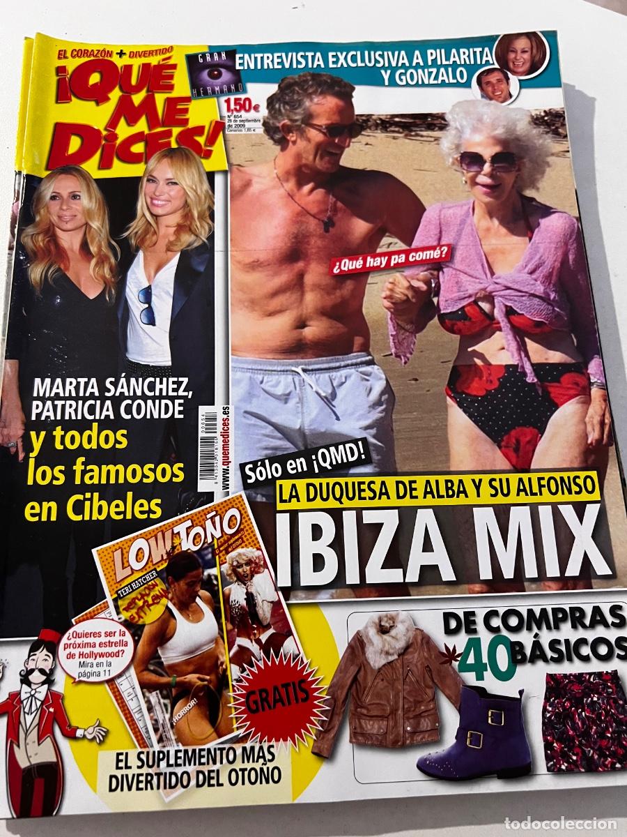 Colecionismo de Revistas e Jornais: QUE ME DICES. N&deg; 654. SEPTIEMBRE 2009. LA DUQUESA DE ALBA Y SU ALFONSO IBIZA MIX.