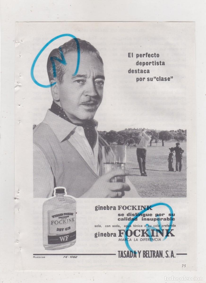 Coleccionismo de Revistas y Peri&oacute;dicos: PUBLICIDAD T 1963. ANUNCIO GINEBRA FOCKINK