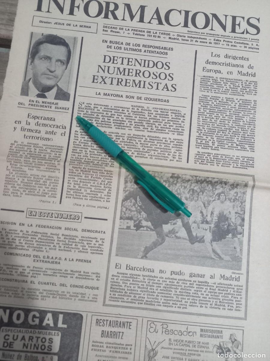 Coleccionismo de Revistas y Peri&oacute;dicos: SEMANA NEGRA. DETENCIONES DE MILITANTES DE IZQUIERDA.ARGELIA Y EL GRAPO. INFORMACIONES 31 ENERO 1977