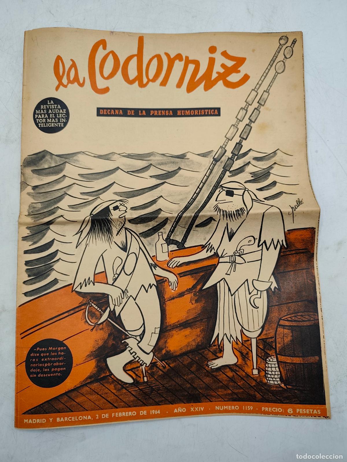 Coleccionismo de Revistas y Peri&oacute;dicos: LA CODORNIZ, DECANA DE LA PRENSA HUMORISTICA N&ordm;1159 1964.LEER