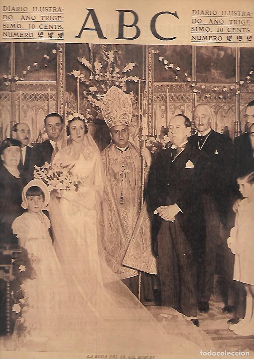 Coleccionismo de Revistas y Peri&oacute;dicos: PERIODICO ABC MADRID-SEVILLA 4 DE JULIO DE 1934 N&ordm;9706 BODA DE GIL ROBLES.A-ABC-0486