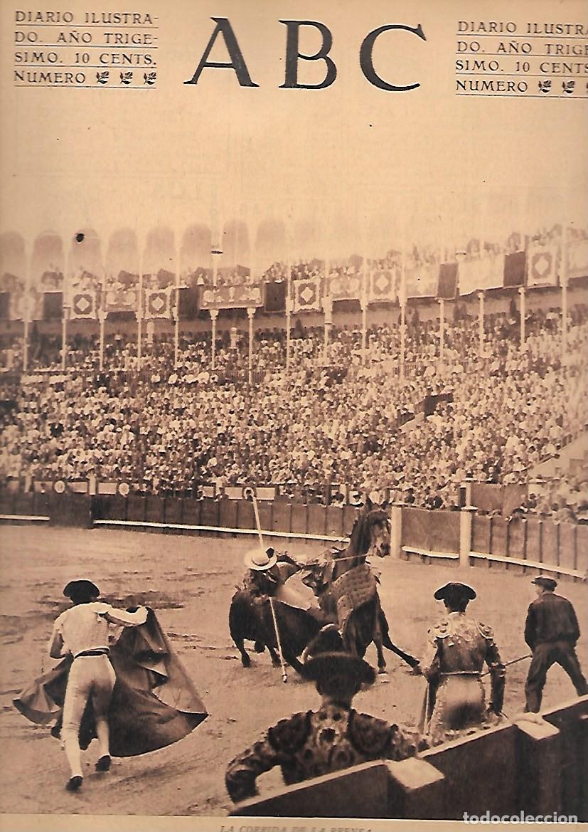 Coleccionismo de Revistas y Peri&oacute;dicos: PERIODICO ABC MADRID-SEVILLA 14 DE JULIO DE 19354 N&ordm;9715 LA CORRIDA DE LA PRENSA.A-ABC-0492