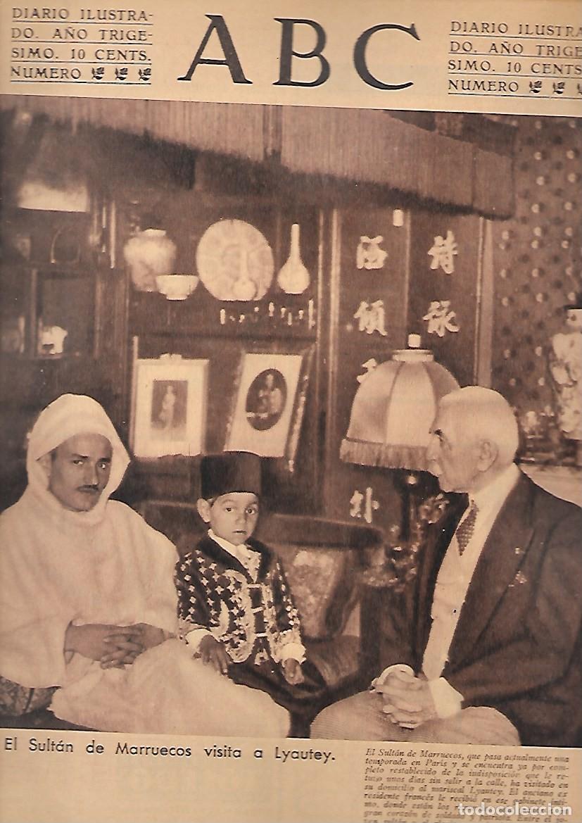 Coleccionismo de Revistas y Peri&oacute;dicos: PERIODICO ABC MADRID-SEVILLA 18 DE JULIO DE 1934 N&ordm;9718 SULTAN DE MARRUECOS.A-ABC-0494