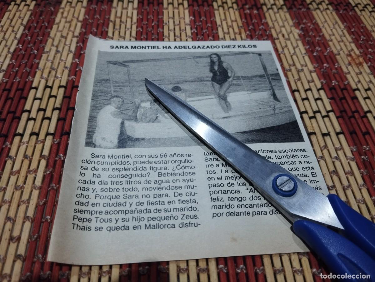 Coleccionismo de Revistas y Peri&oacute;dicos: SARA MONTIEL RECORTE REVISTA 1985