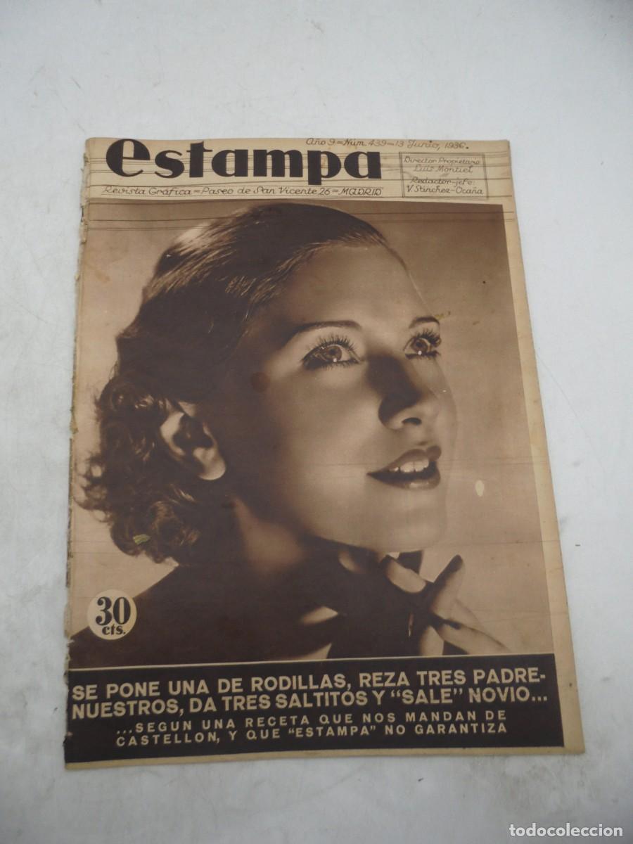 Coleccionismo de Revistas y Peri&oacute;dicos: ESTAMPA. REVISTA GRAFICA. A&Ntilde;O 9. N&ordm; 439. 13 JUNIO. 1936. LOS TRABAJOS QUE PASA UN HOMBRE PARA..LEER.