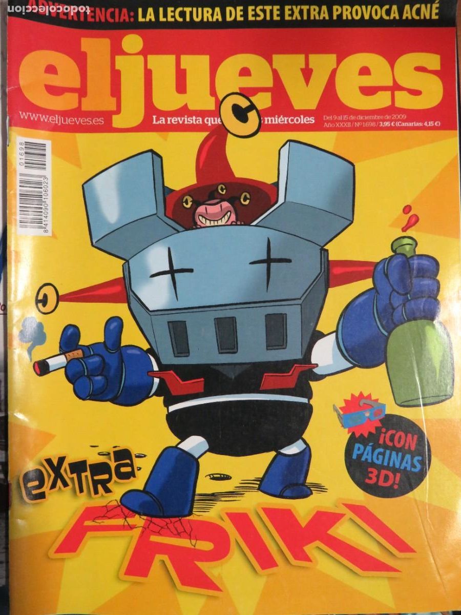 Coleccionismo de revistas y peri&oacute;dicos: EL JUEVES LA REVISTA QUE SALE LOS MIERCOLES N&ordm;1698