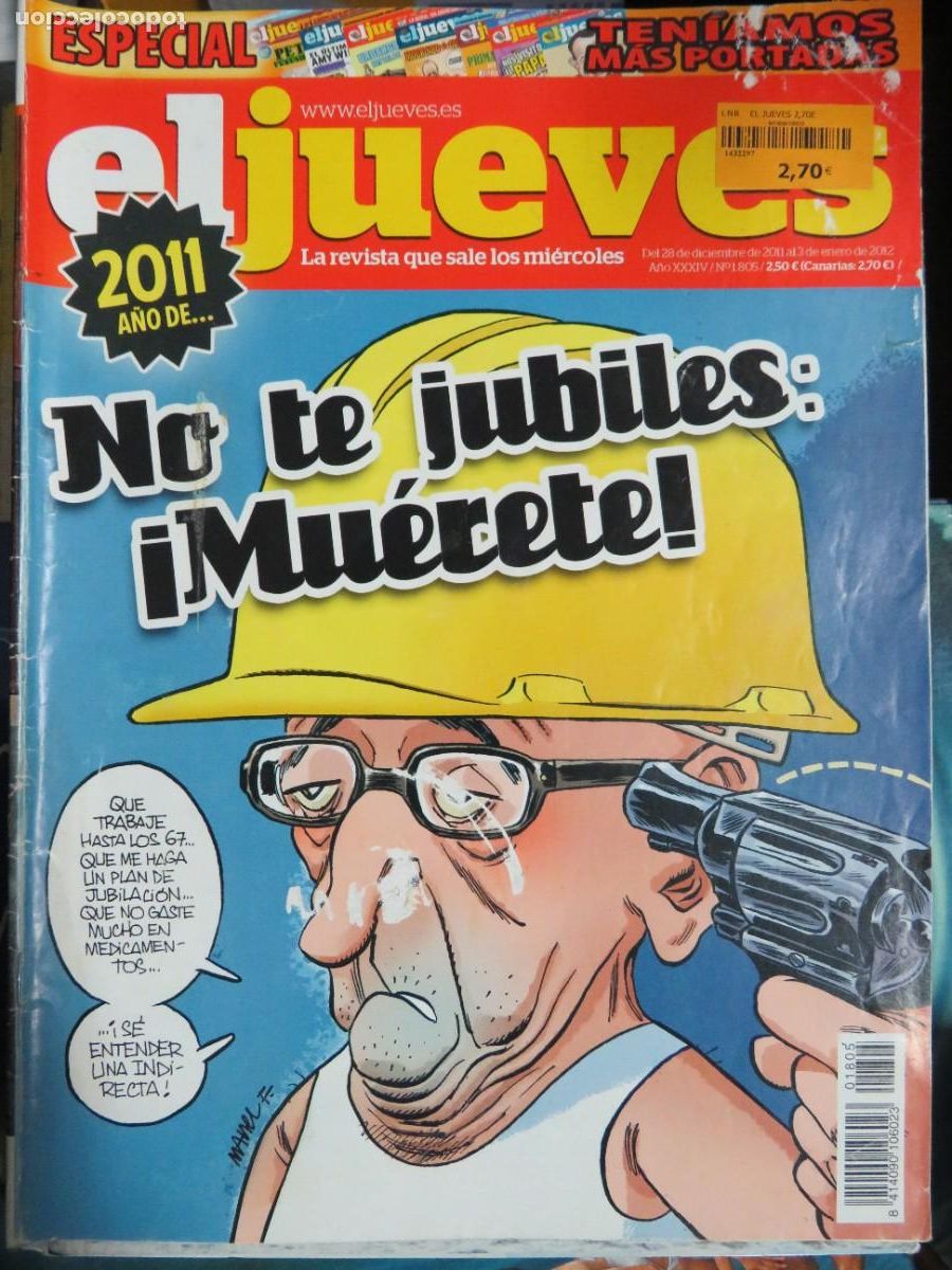 Coleccionismo de revistas y peri&oacute;dicos: EL JUEVES LA REVISTA QUE SALE LOS MIERCOLES N&ordm;1805