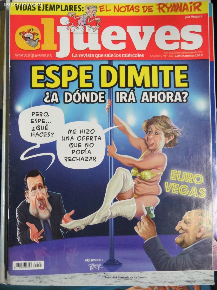 Coleccionismo de revistas y peri&oacute;dicos: EL JUEVES LA REVISTA QUE SALE LOS MIERCOLES N&ordm;1843