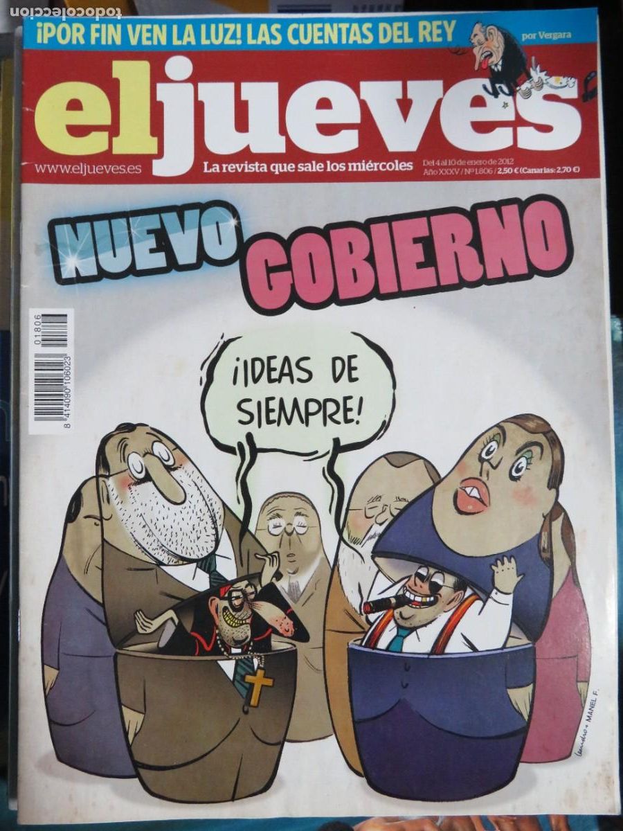 Coleccionismo de revistas y peri&oacute;dicos: EL JUEVES LA REVISTA QUE SALE LOS MIERCOLES N&ordm;1806