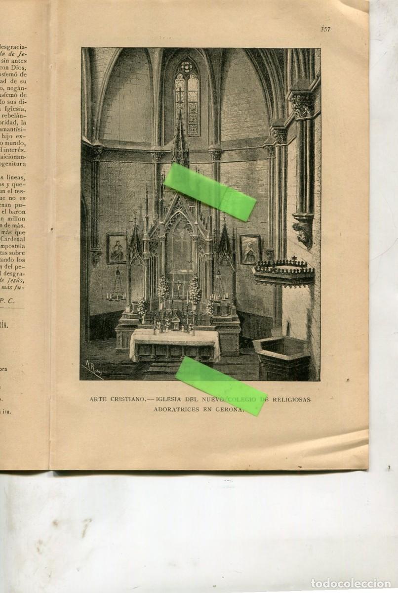 Collection Magazines and Newspapers: REVISTA A&Ntilde;O 1892 2 ILUSTRACIONES NUEVO COLEGIO DE RELIGIOSAS ADORATRICES DE GERONA GIRONA
