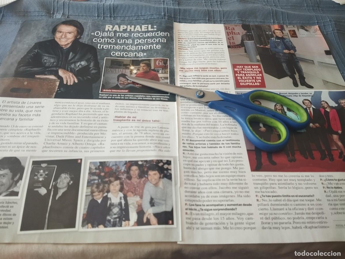 Collezionismo di Riviste e Giornali: RAPHAEL 2 P&Aacute;G REVERSO EDURNE RECORTE REVISTA 2022