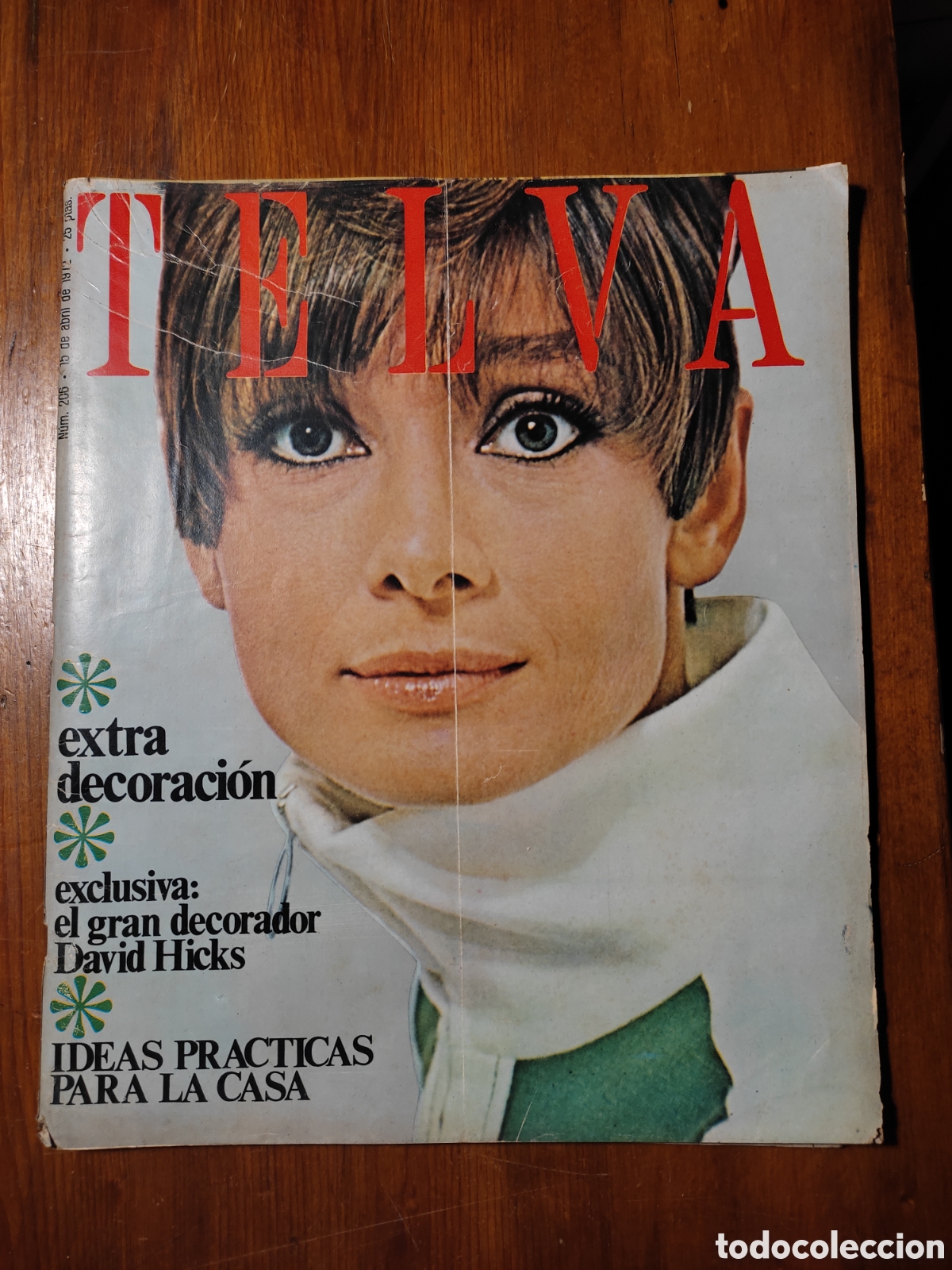 Coleccionismo de Revistas y Peri&oacute;dicos: Revista Telva n&uacute;mero 206 1972 Audrey Hepburn
