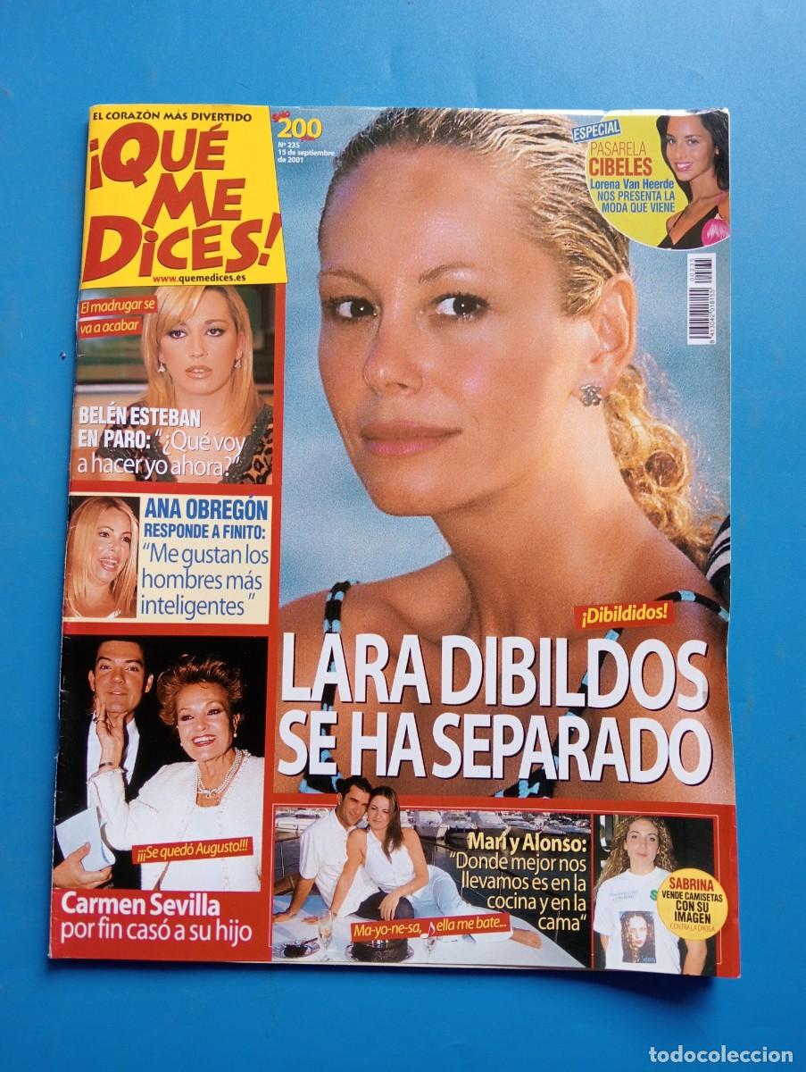 Coleccionismo de Revistas y Peri&oacute;dicos: QUE ME DICES. N&deg; 235. SEPT. 2001. LARA DIBILDOS SE HA SEPARADO. CARMEN SEVILLA POR FIN CAS&Oacute;... LEER