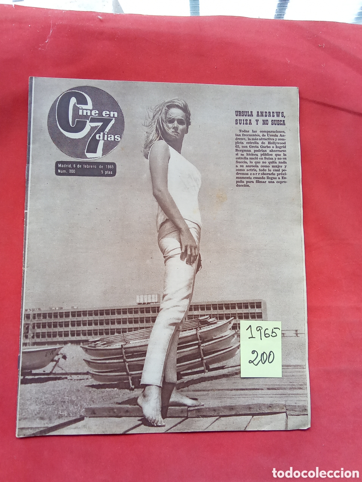 Colecionismo de Revistas e Jornais: CINE EN 7 DIAS . N&deg;.200 /6. /2 /1965