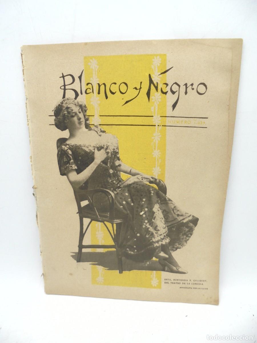 Coleccionismo de Revistas y Peri&oacute;dicos: BLANCO Y NEGRO. N&ordm; 1037. 1911. LAS PRUEBAS DEL TORRES QUEVEDO. LOS VI&Ntilde;ADORES DE CHAMPAGNE. LEER