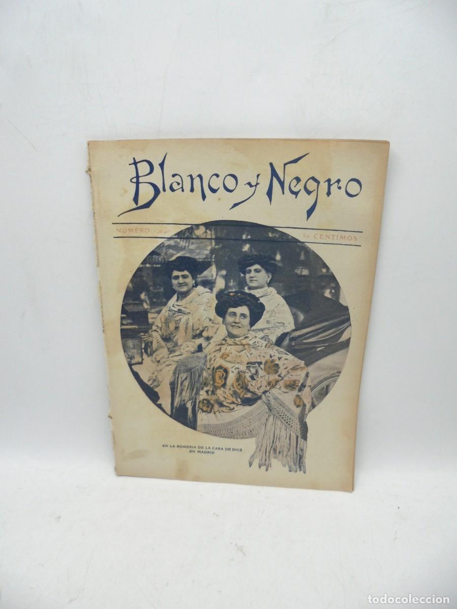 Coleccionismo de revistas y peri&oacute;dicos: BLANCO Y NEGRO. N&ordm; 1040. 1911. EN LOS OFICIOS DE SEMANA SANTA. LOS SUCESOS DE MARRUECOS. LEER