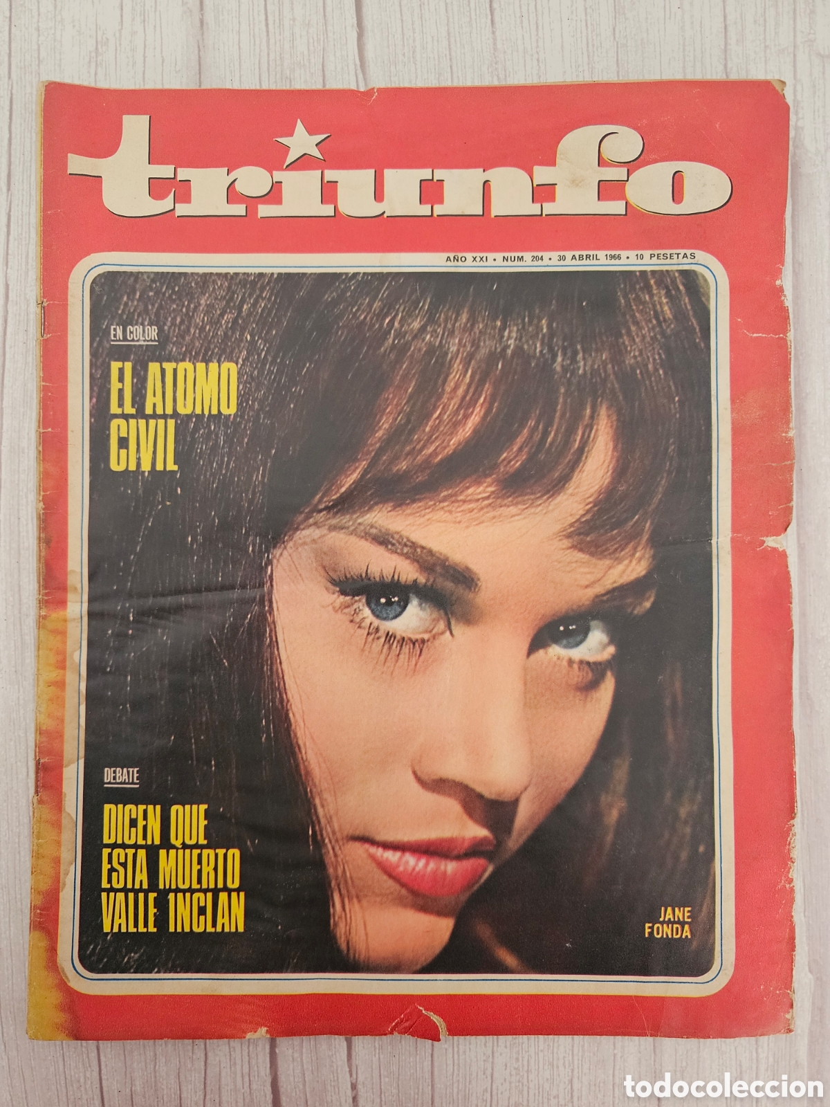 Coleccionismo de Revistas y Peri&oacute;dicos: REVISTA TRIUNFO 204 1966 JANE FONDA, GENERAL MOTORS, VALLE INCL&Aacute;N. &Aacute;TOMO CIVIL, POP-ART