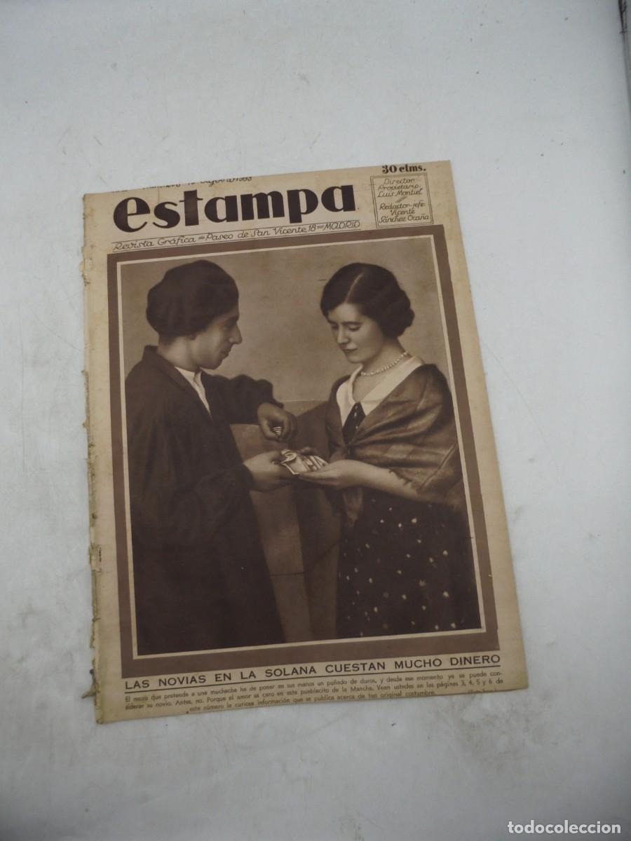 Collection Magazines and Newspapers: ESTAMPA. REVISTA GRAFICA. A&Ntilde;O 6. N&ordm; 293. 19 AGOS. 1933. LAS NOVIAS EN LA SOLANA CUESTAN MUCHO..LEER.