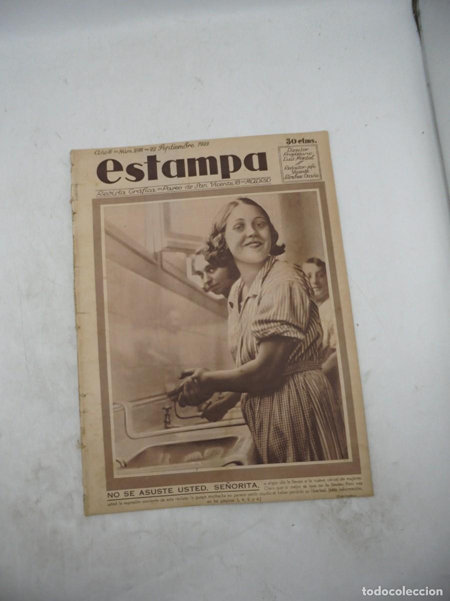 Coleccionismo de Revistas y Peri&oacute;dicos: ESTAMPA. REVISTA GRAFICA. A&Ntilde;O 6. N&ordm; 298. 23 SEPT. 1933. LA VIDA DE LAS RECLUSAS EN LA CARCEL ..LEER.