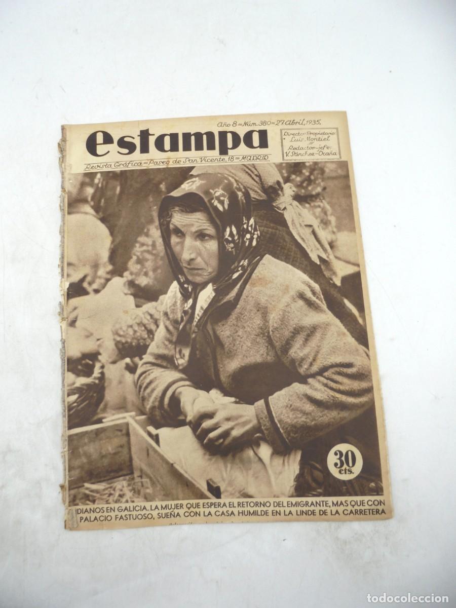 Coleccionismo de Revistas y Peri&oacute;dicos: ESTAMPA. REVISTA GRAFICA. A&Ntilde;O 8. N&ordm; 380. 27 ABRIL. 1935. INDIANOS. PAQUITO ALVAREZ, ASTRO DEL..LEER.