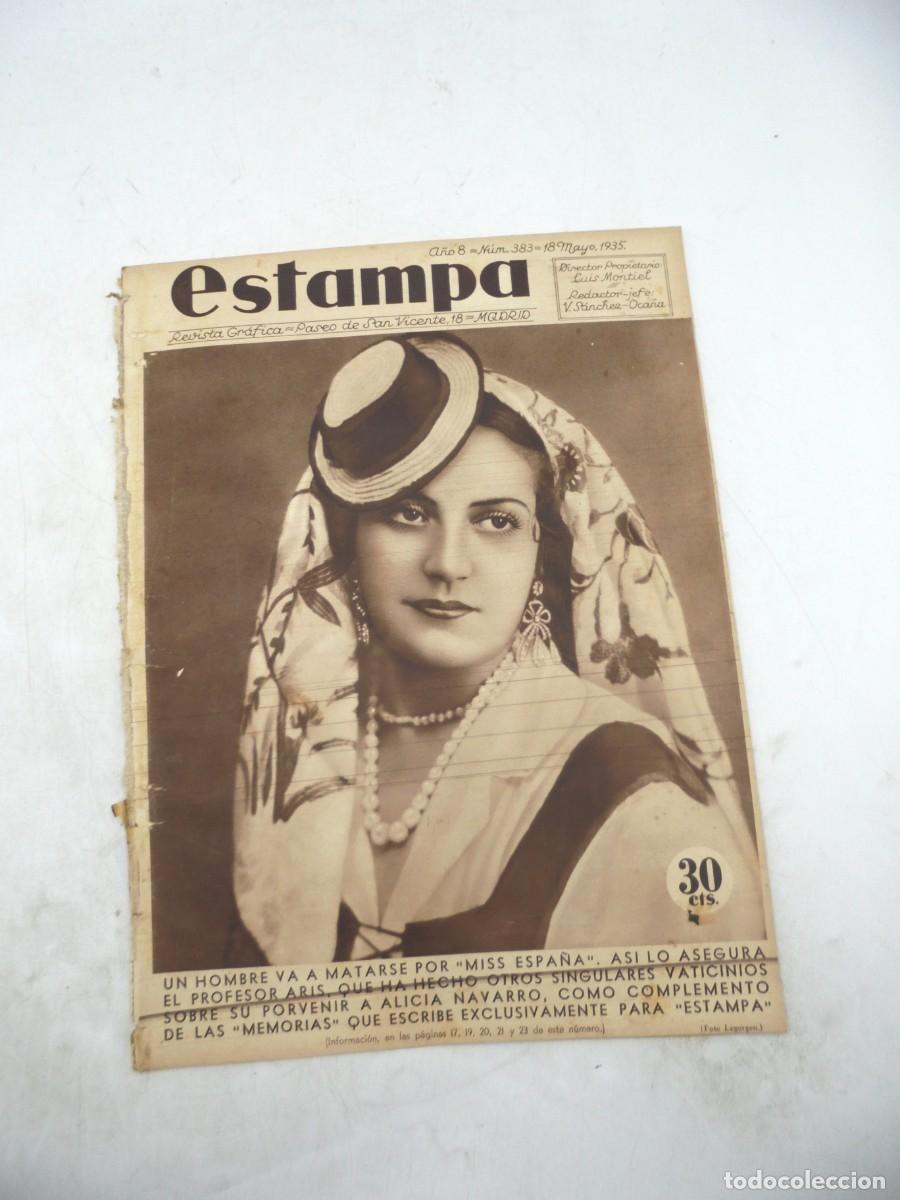 Coleccionismo de Revistas y Peri&oacute;dicos: ESTAMPA. REVISTA GRAFICA. A&Ntilde;O 8. N&ordm; 383. 18 MAY. 1935. TERESA CABURRUS. MOROS Y CRISTIANOS EN..LEER.
