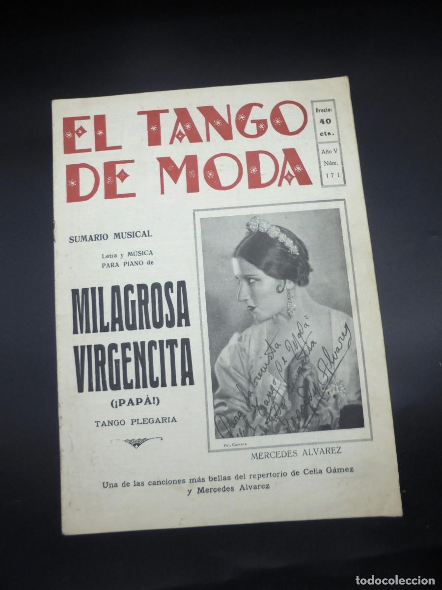 Coleccionismo de revistas y peri&oacute;dicos: EL TANGO DE MODA. A&Ntilde;O V. N&ordm; 171. 1932. MILAGROSA VIRGENCITA. MERCEDES ALVAREZ.