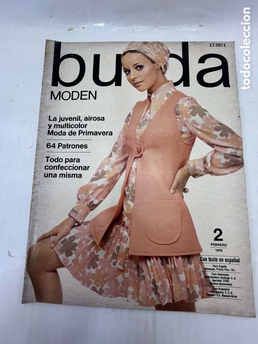 Coleccionismo de revistas y peri&oacute;dicos: Revista alemana BURDA MODEN n&ordm; 2 de febrero de 1970 - sin anexo ni patrones