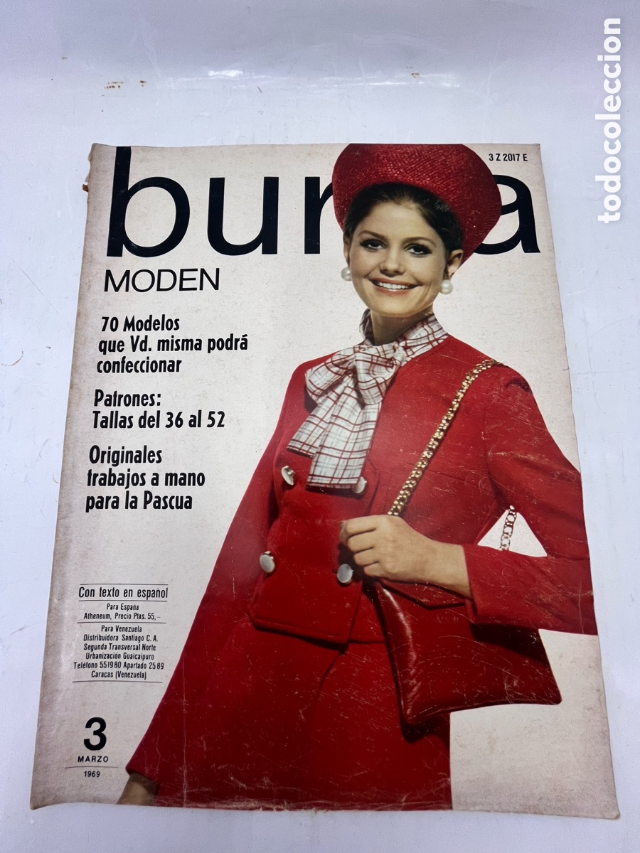 Coleccionismo de revistas y peri&oacute;dicos: Revista alemana BURDA MODEN n&ordm; 3 de marzo de 1969 - sin anexo ni patrones