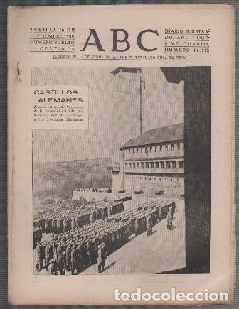 Coleccionismo de Revistas y Peri&oacute;dicos: PERIODICO ABC DE SEVILLA 16 DE SEPTIEMBRE DE 1938 N&ordm; 11012 - A-ABC-0553 ,2