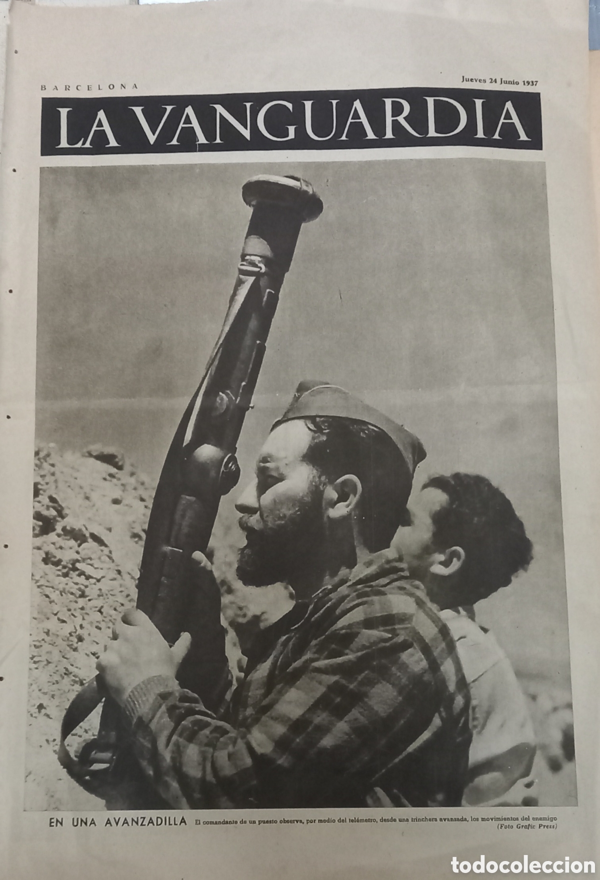 Coleccionismo de Revistas y Peri&oacute;dicos: LA VANGUARDIA. 31 JULIO 1937. GUERRA CIVIL.