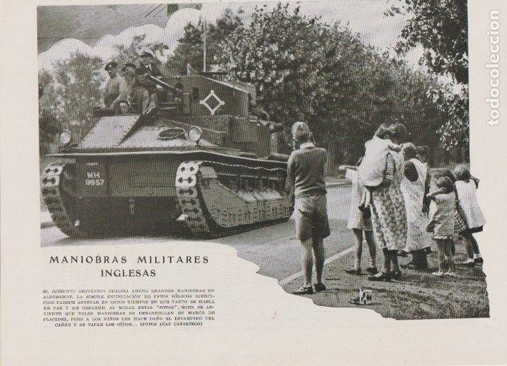 Coleccionismo de revistas y peri&oacute;dicos: * MILITARIA * ALDERSHOT * Maniobras militares inglesas - 1933