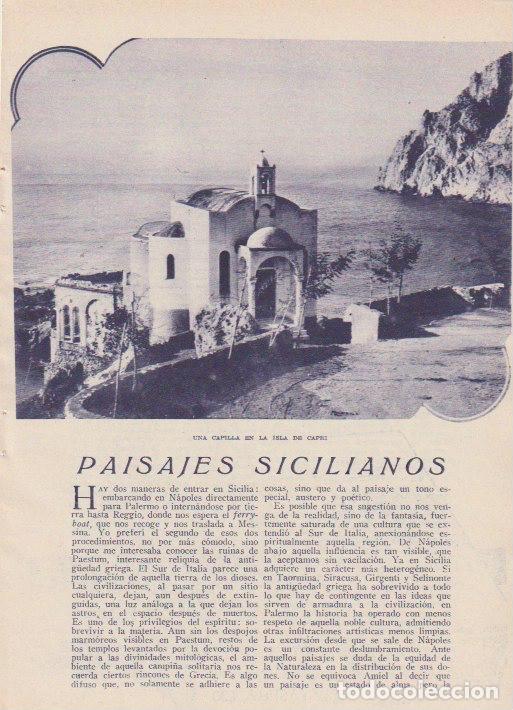Collectionnisme de Revues et Journaux: Paisajes sicilianos / Manuel Bueno - 1933