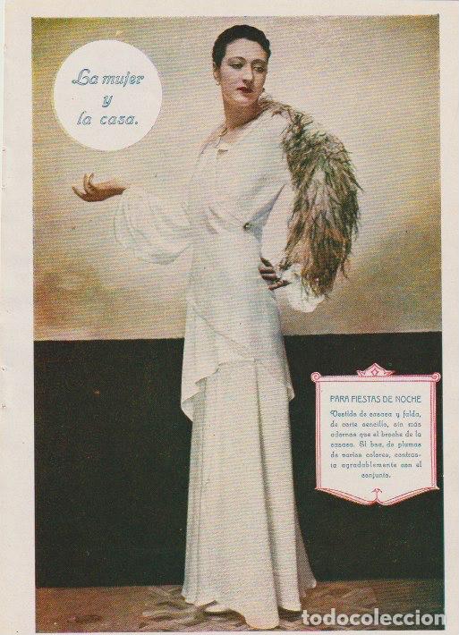 Sammeln von Zeitschriften und Zeitungen: * MODA FEMENINA * Para fiestas de noche; dibujos de Rikardo; sombrero - 1933