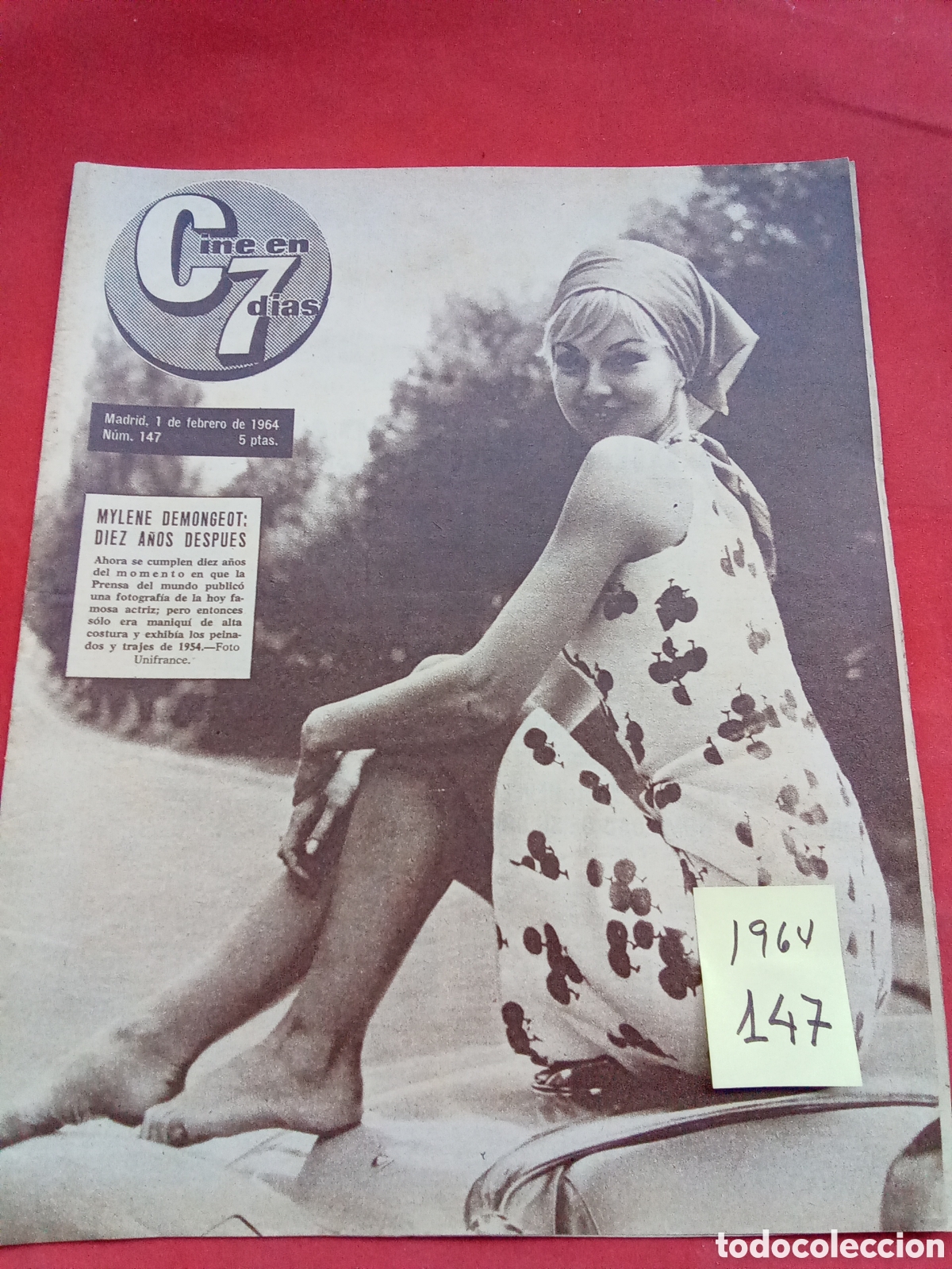 Collectionnisme de Revues et Journaux: CINE EN 7 DIAS . N&deg;.147/1 /.2 /1964