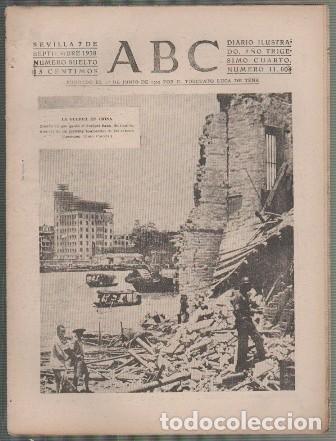 Coleccionismo de Revistas y Peri&oacute;dicos: PERIODICO ABC DE SEVILLA 7 DE SEPTIEMBRE DE 1938 N&ordm; 11004 - A-ABC-0556