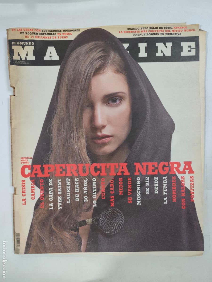 Colecionismo de Revistas e Jornais: MAGAZINE EL MUNDO N&ordm; 471 OCTUBRE 2008. CAPERUCITA NEGRA, ESPECIAL MODA OTO&Ntilde;O