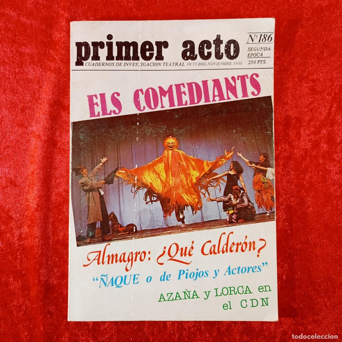 Coleccionismo de revistas y peri&oacute;dicos: PRIMER ACTO - ELS COMEDIANTS - N&Uacute;MERO 186 - OCTUBRE-NOVIEMBRE 1980 / 3220
