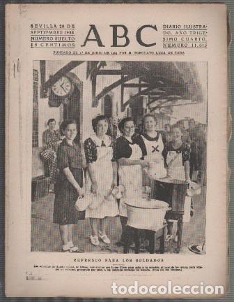 Coleccionismo de Revistas y Peri&oacute;dicos: PERIODICO ABC DE SEVILLA 20 DE SEPTIEMBRE DE 1938 N&ordm; 11015 - A-ABC-0569