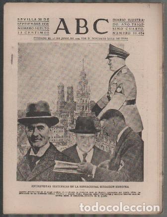 Coleccionismo de Revistas y Peri&oacute;dicos: PERIODICO ABC DE SEVILLA 30 DE SEPTIEMBRE DE 1938 N&ordm; 11024 - A-ABC-0570 ,2