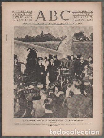 Coleccionismo de Revistas y Peri&oacute;dicos: PERIODICO ABC DE SEVILLA 29 DE SEPTIEMBRE DE 1938 N&ordm; 11023 - A-ABC-0573 ,2