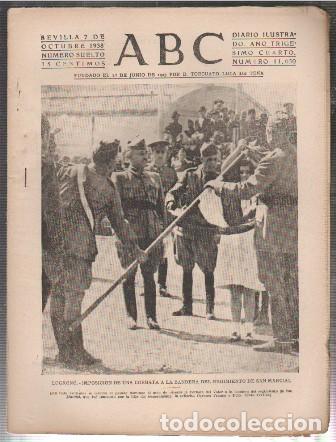 Coleccionismo de Revistas y Peri&oacute;dicos: PERIODICO ABC DE SEVILLA 7 DE OCTUBRE DE 1938 N&ordm; 11030 - A-ABC-0579